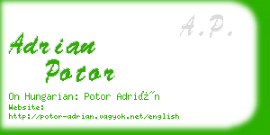 adrian potor business card